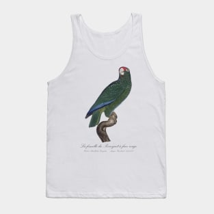 Cuban Amazon Parrot Female / La Femelle du Perroquet a Face Rouge Male - 19th century Jacques Barraband Illustration Tank Top